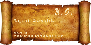 Majsai Oszvalda névjegykártya